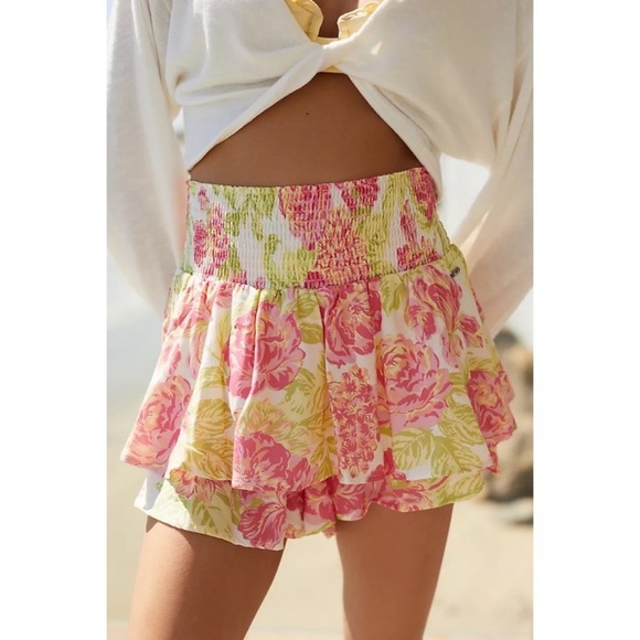 Maaji Floral Chintz Hanna Rose High Rise Short Skirt - Picture 2 of 9